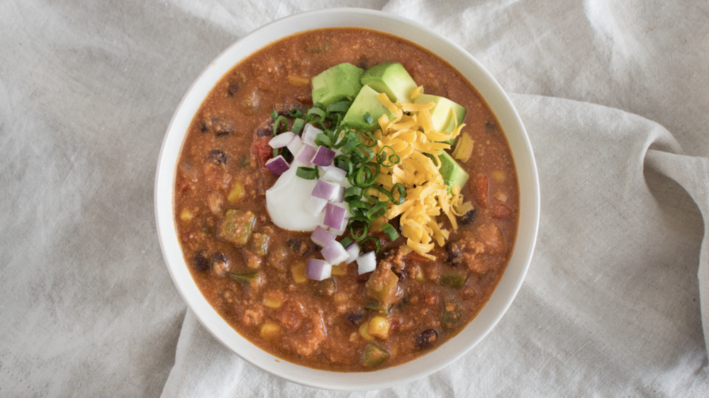 Slow Cooker Turkey Veggie Chili