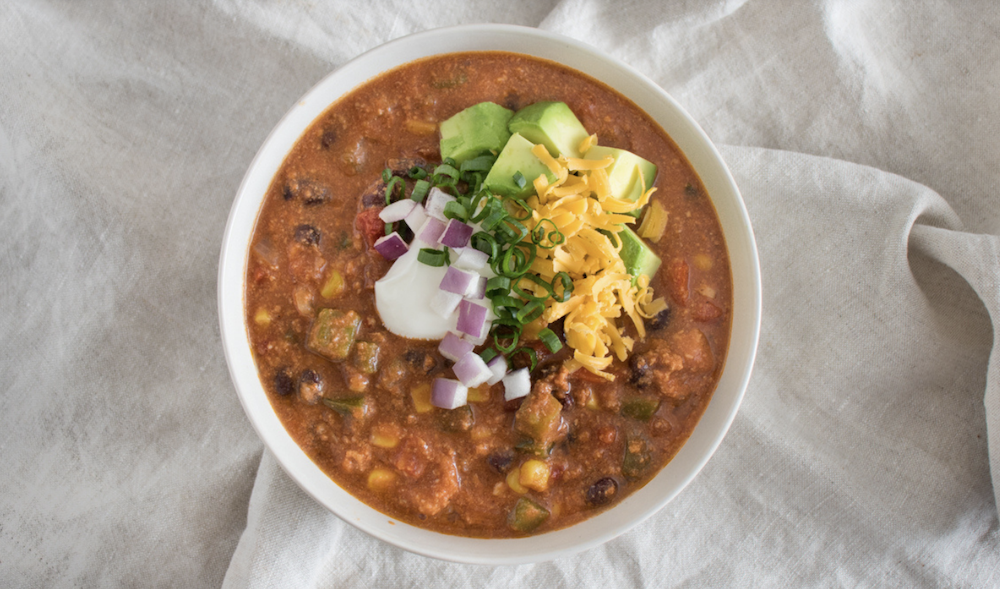Slow Cooker Turkey Veggie Chili