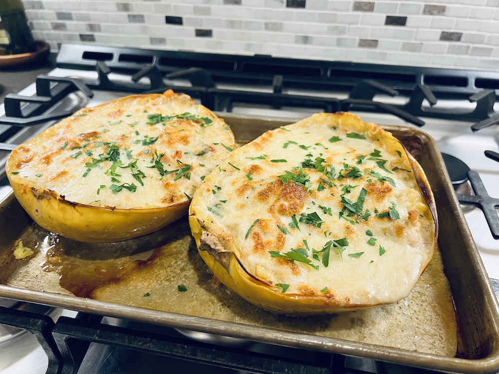 Chicken Alfredo Spaghetti Squash