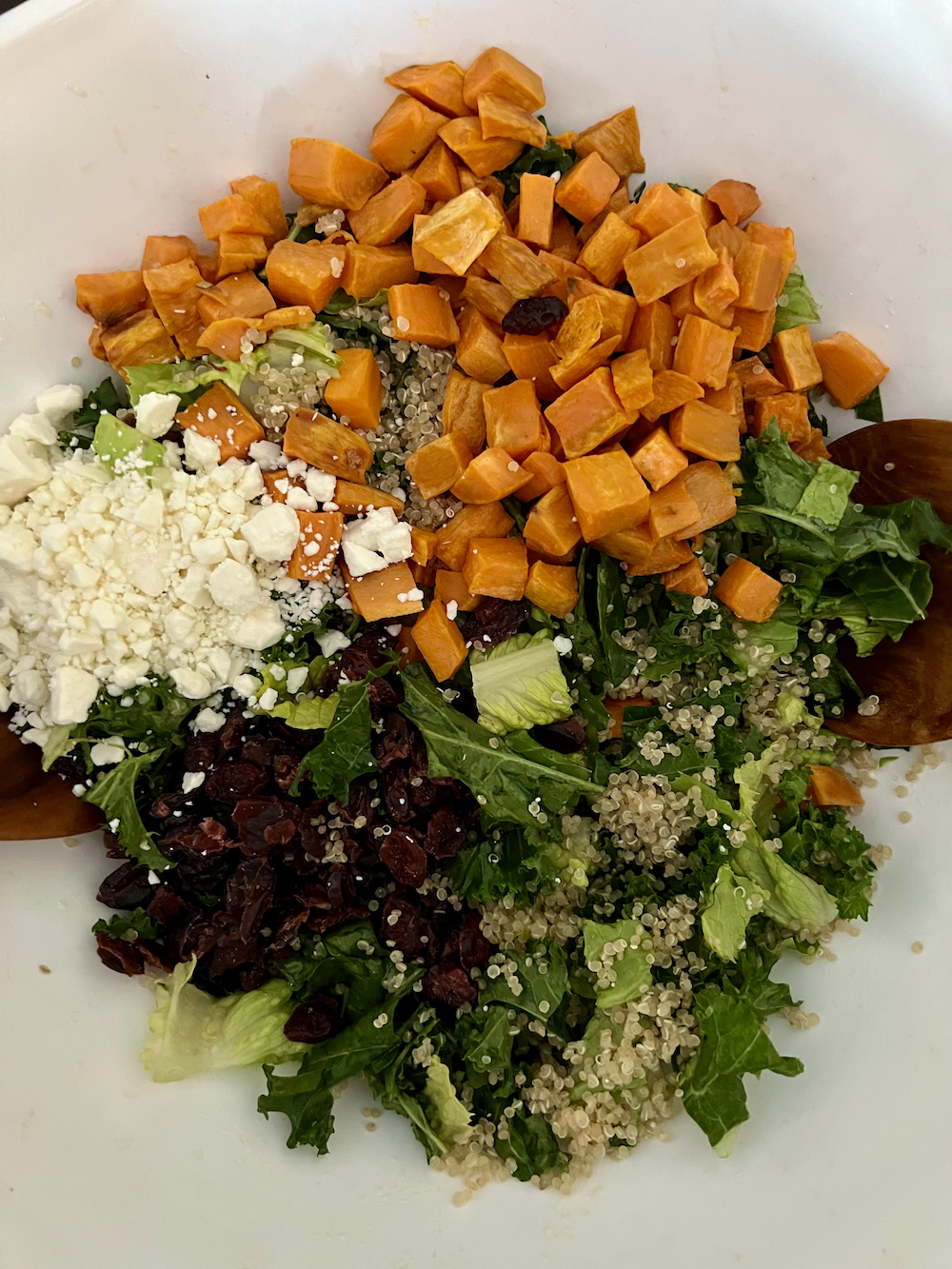 Roasted Sweet Potato, Quinoa, Kale Salad