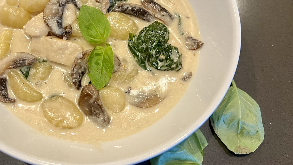 One Pan Creamy Chicken & Gnocchi