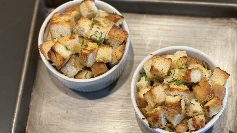 Image of Garlic Bread Topped Chicken Pot Pie