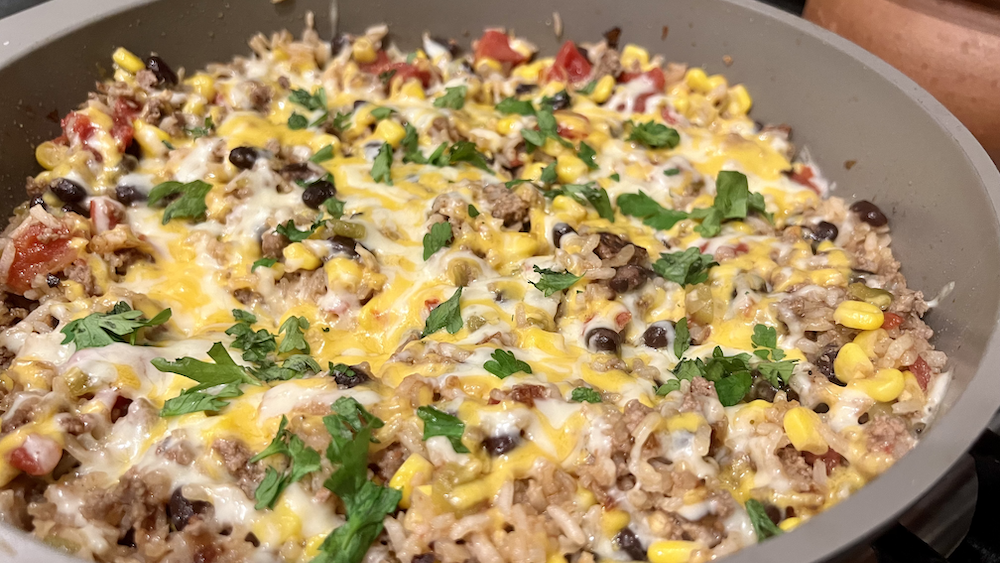 Mexican Beef and Rice Skillet