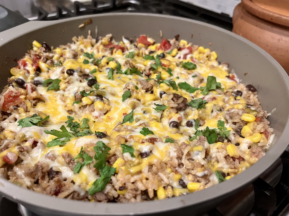 Mexican Beef and Rice Skillet