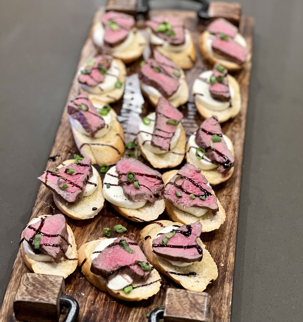 Steak and Burrata Crostini