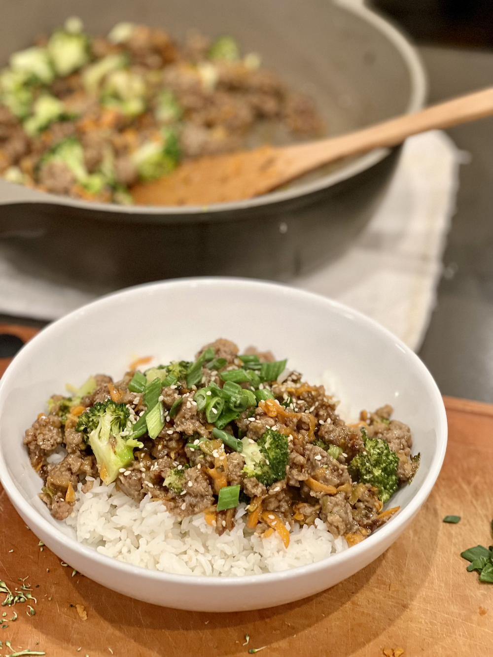 Ground Beef Stir-Fry Bowl