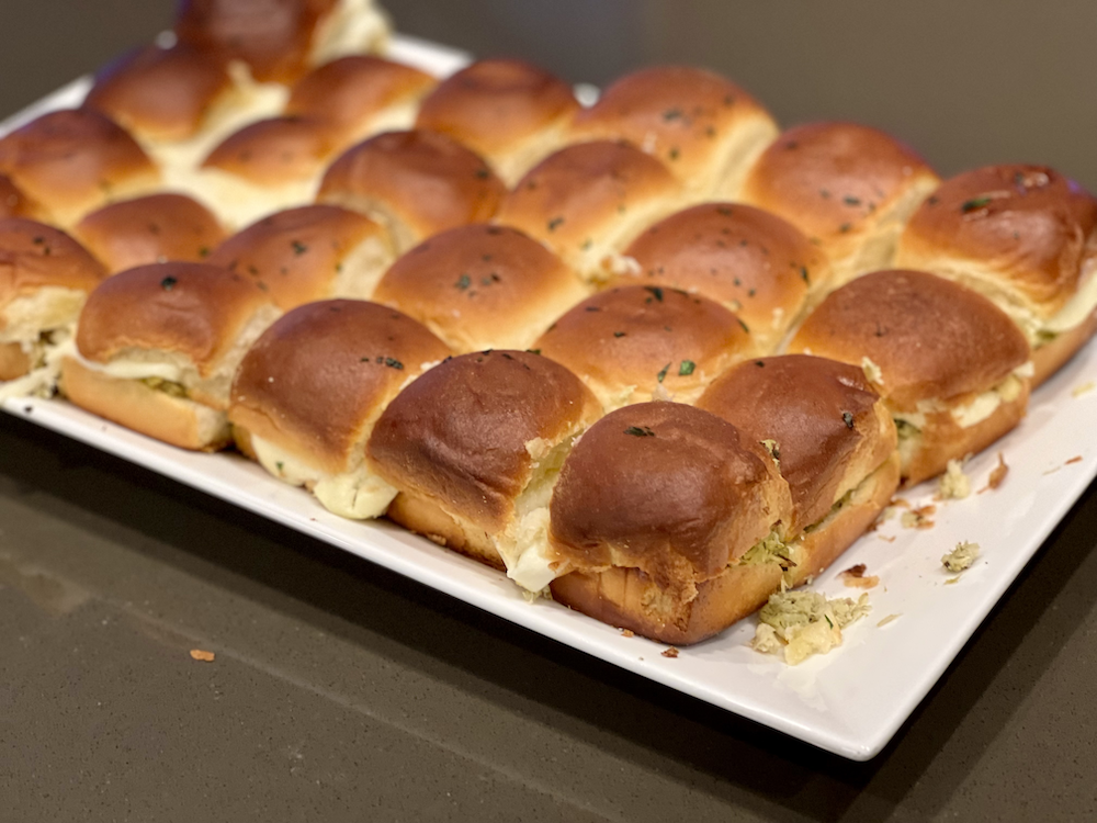 Pesto Mozzarella Chicken Sliders