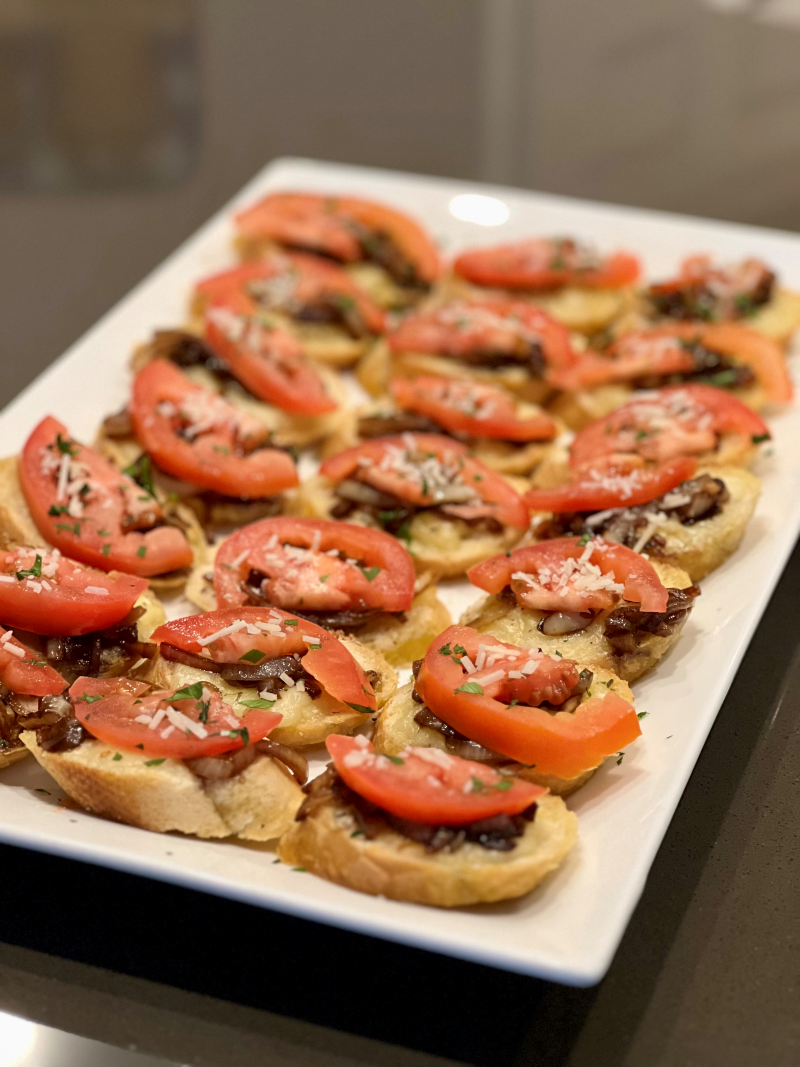 Triple Cheese Crostini