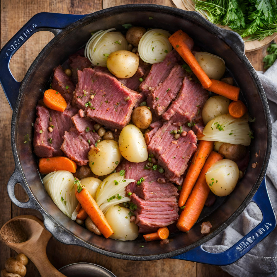 New England Boiled Dinner with Horseradish Cream