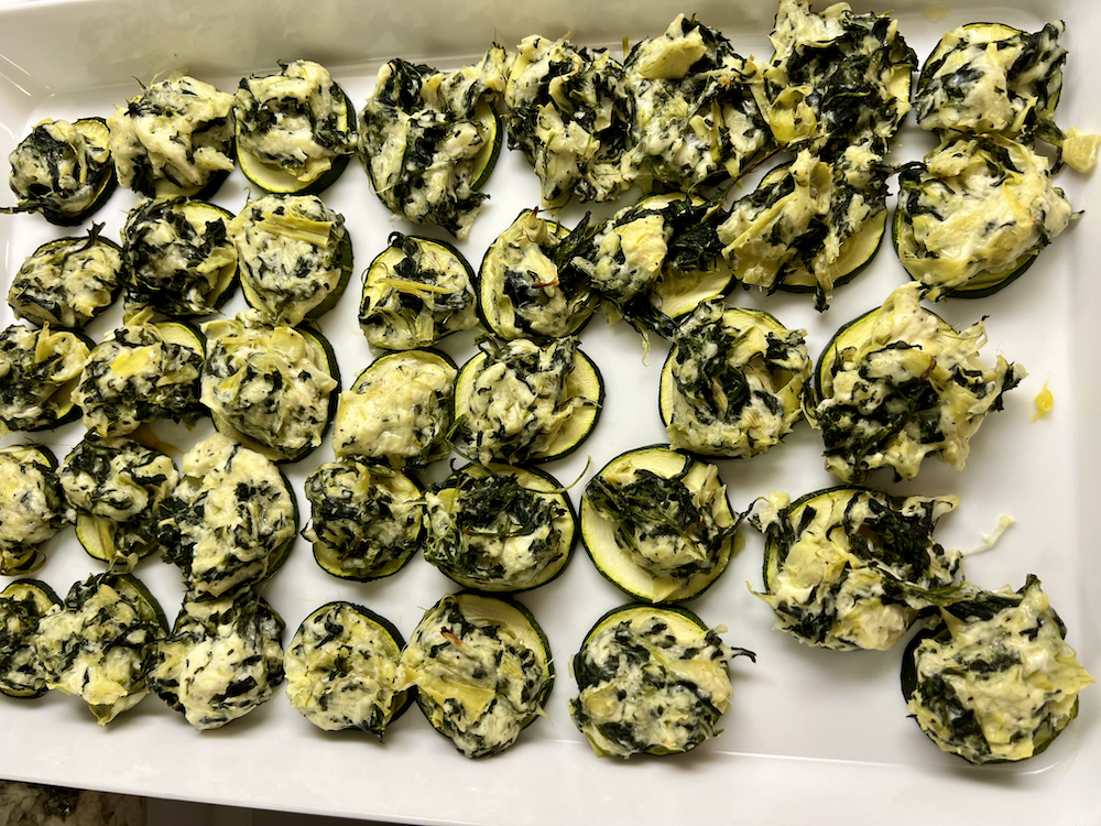 Spinach Artichoke Zucchini Bites