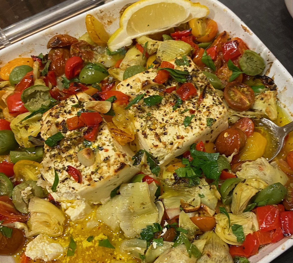 Baked Sheet Pan Feta