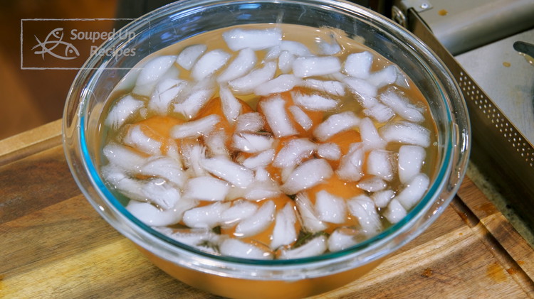 Image of Once done, transfer the eggs into an ice bath for 2 to 3 minutes to stop the cooking process. If you are making the old traditional tea eggs, there is no need to put them in the ice bath as...