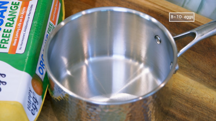 Image of Take the eggs out of the fridge and leave them on the countertop for 30 minutes to get room temperature. 