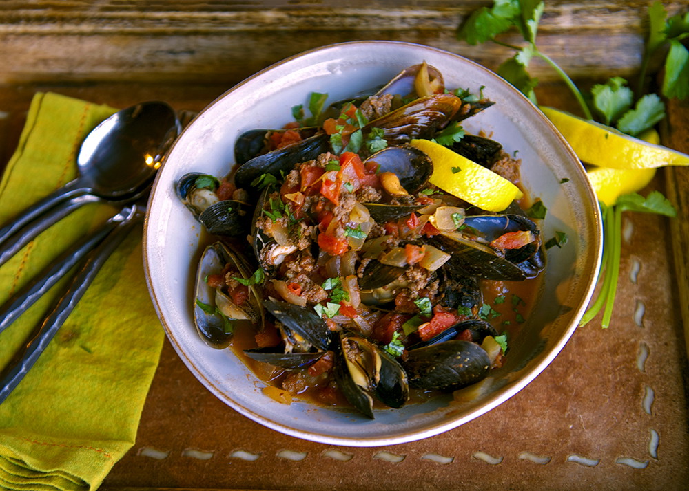 Buffalo Chorizo & Mussels in Tomato Broth
