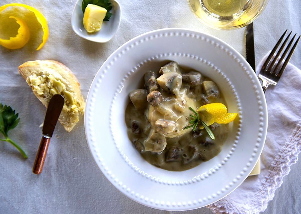 Blanquette de Bison (Bison in Cream Sauce)