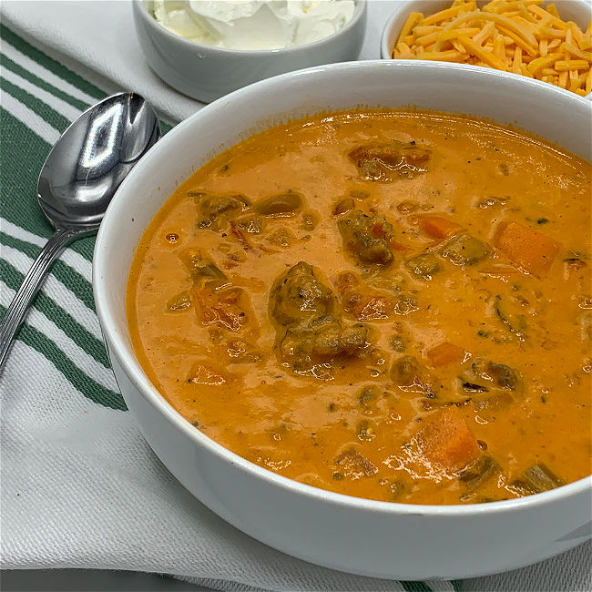 Image of Creamy Sausage Tomato Soup