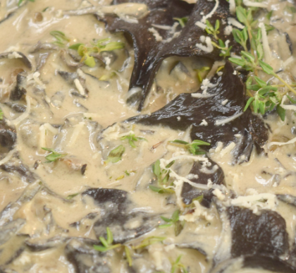 Image of Black trumpet mushroom gravy sauce