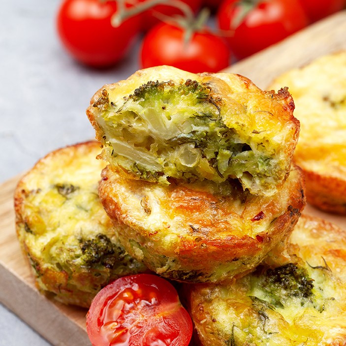 Bacon, Broccoli, Cheddar Egg Bites