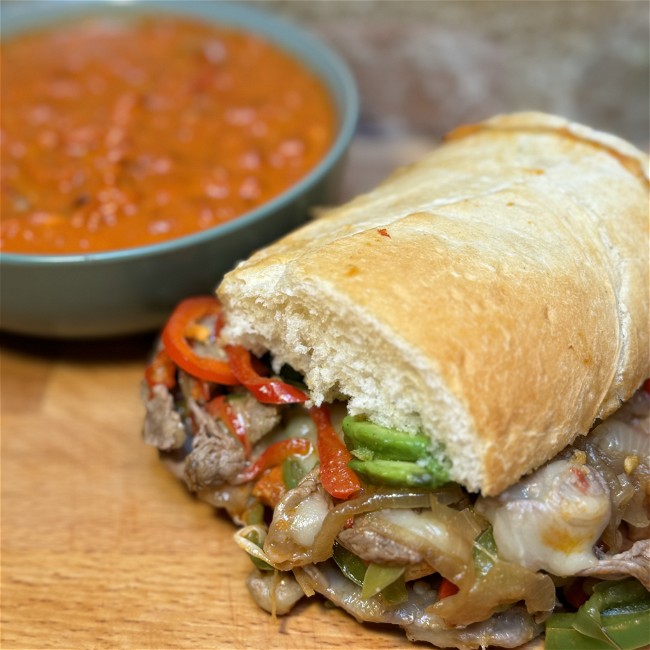 Image of Vodka Philly cheese steak