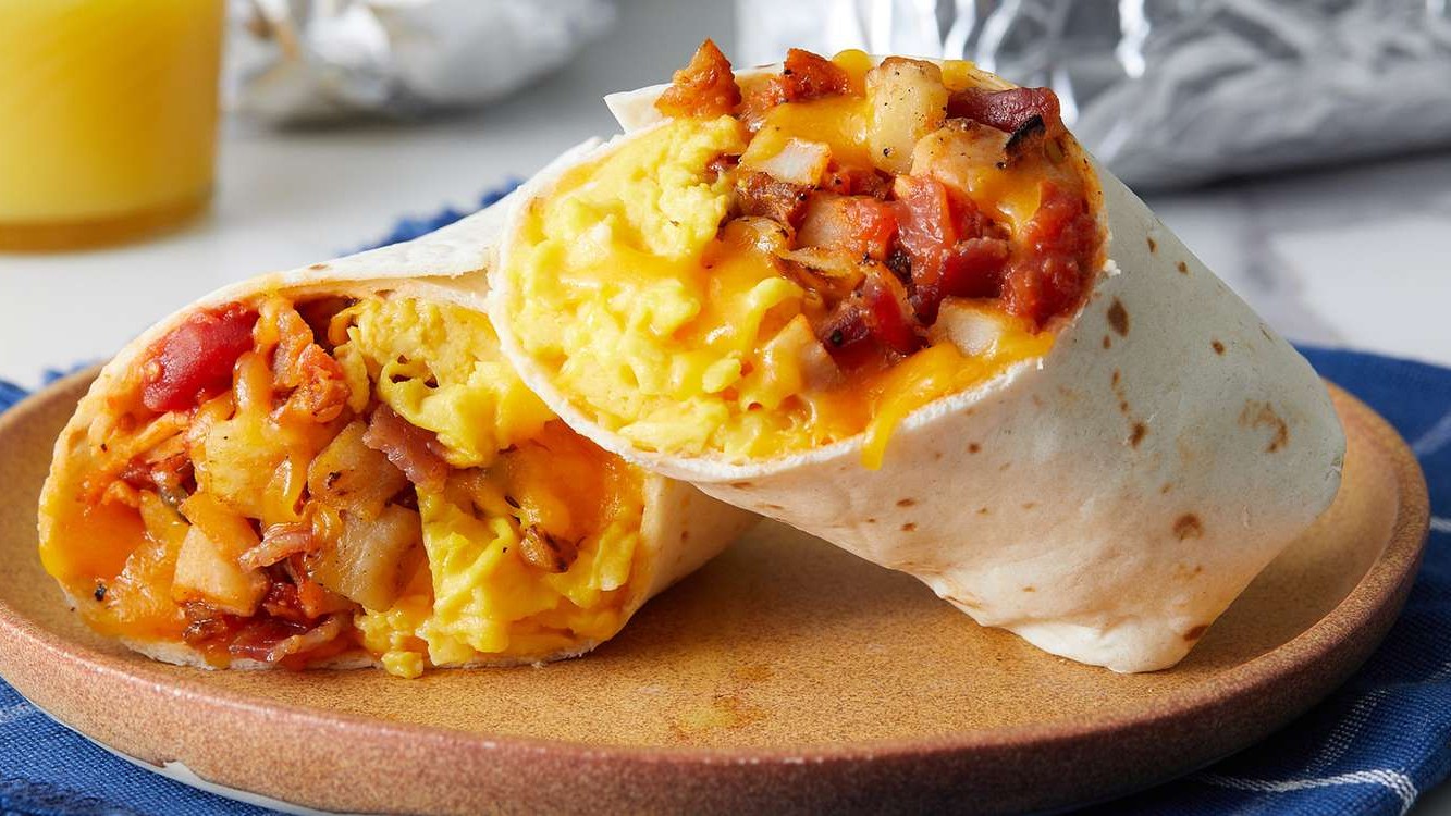 Image of Cheesy Breakfast Burritos