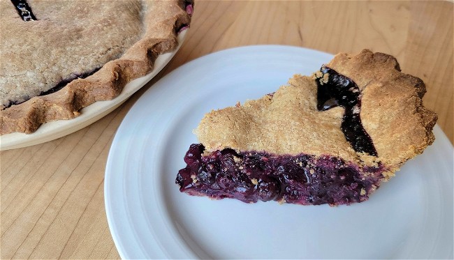 Image of Emmer Pie Crust and Blueberry Filling