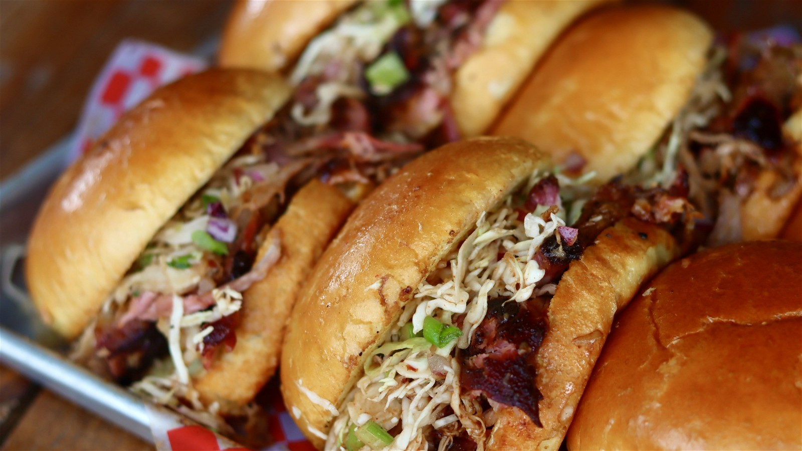 Image of Smoked Pulled Pork Sliders with Slaw