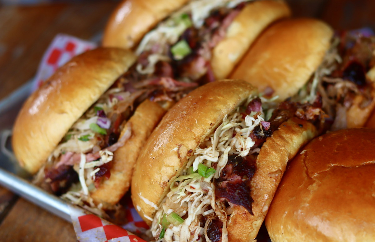 Smoked Pulled Pork Sliders with Slaw