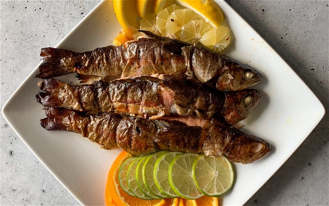 Image of Crab Stuffed Smoked Trout