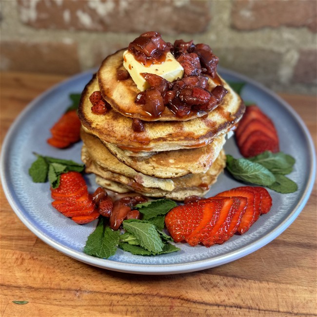 Image of Strawberry pancakes