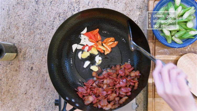 Image of When you see some fat (about 2 tbsps) is rendered...