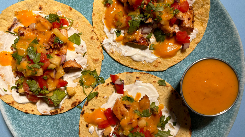 Image of Easy Chicken Tacos With Pineapple Salsa