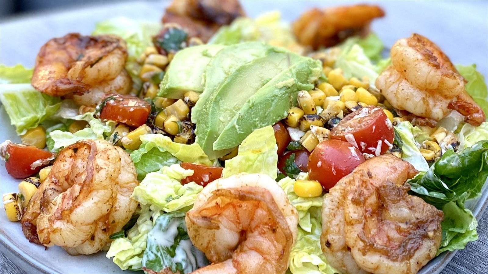 Image of Southwestern Taco Salad with Grilled Gulf Shrimp
