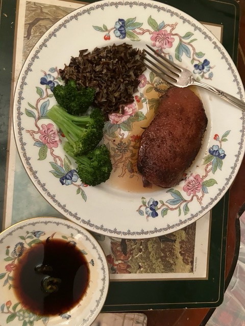Image of Duck Breasts with Rum Maple Syrup and Tamari Dipping Sauce