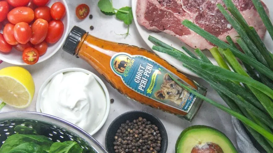 Ghost peri peri sauce steak