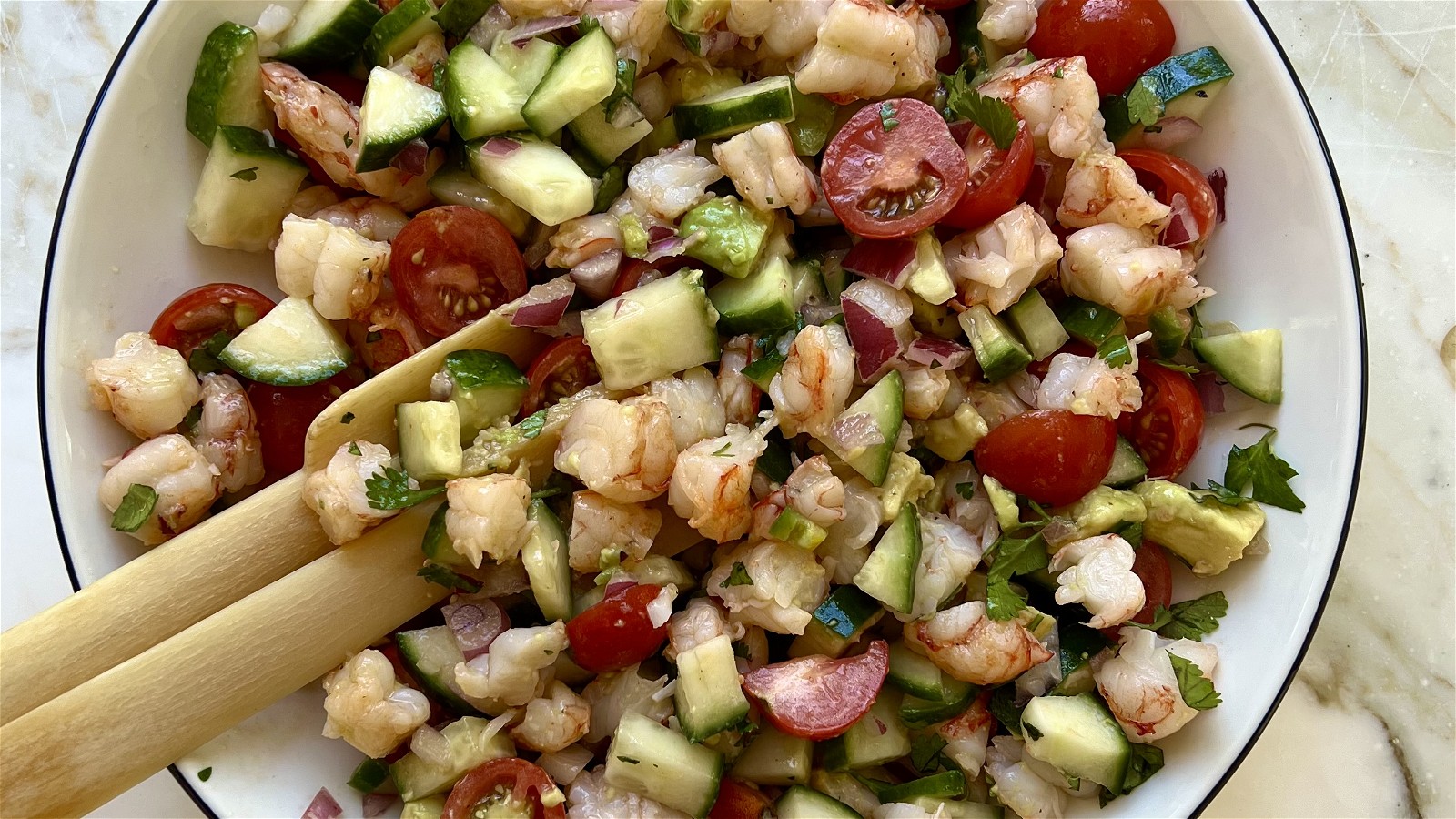 Image of Simple Shrimp and Avocado Salad