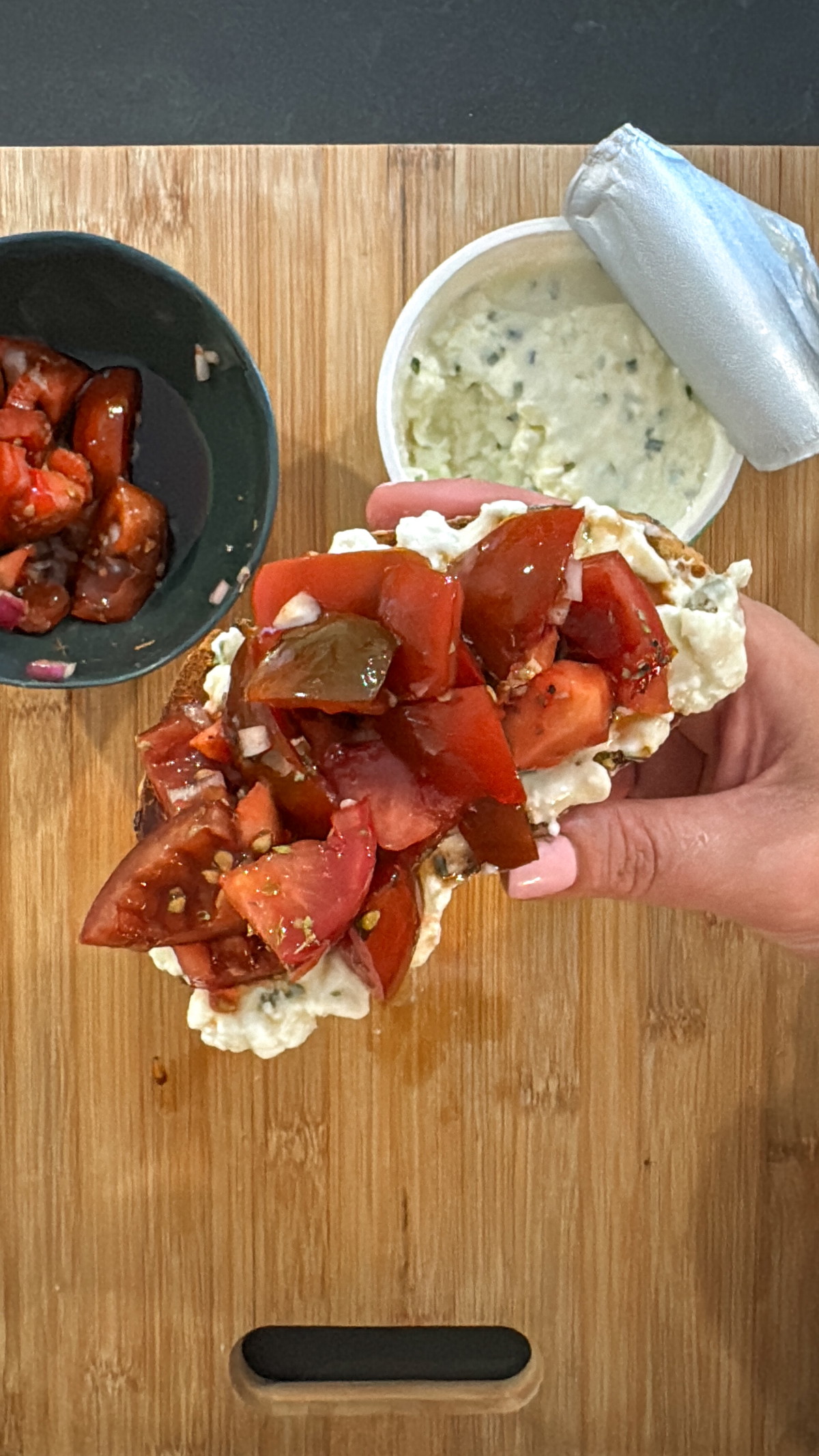 Cottage Cheese Bruschetta 