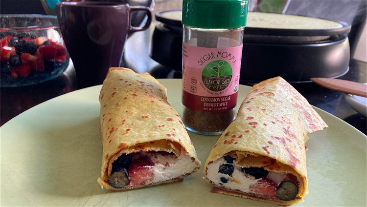 Image of Fill the crepes with your choice of berries, Nutella, peanut...