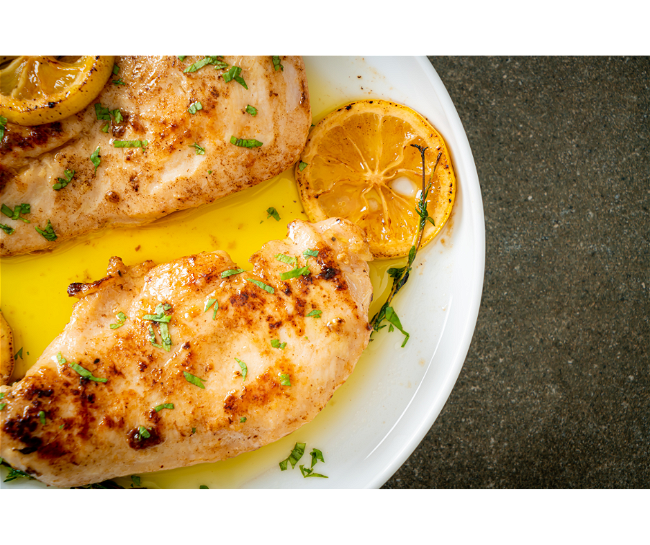 Image of Baked Flounder with Lemon Butter Garlic Sauce