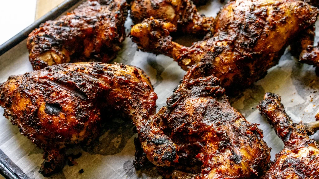 Image of BBQ Chicken with Coffee Dry Rub & Hawaiian BBQ Sauce