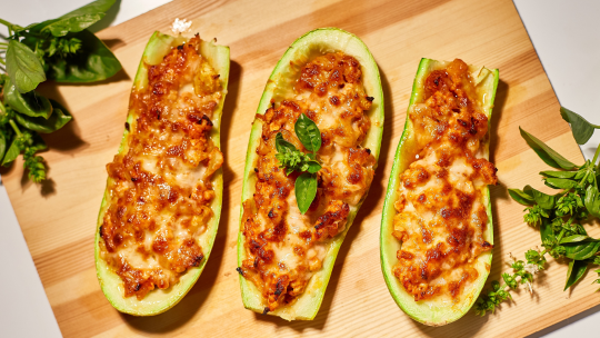 Image of Stuffed Zucchini Boats