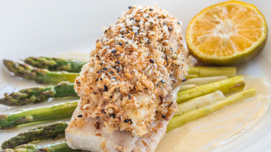 Image of Crab and Pumpkin Crusted Mahi Mahi