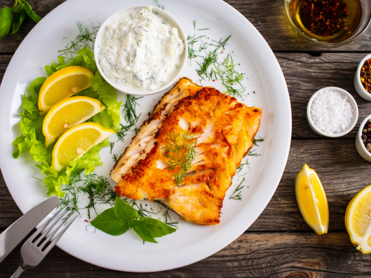 Fried Halibut with Tartar Sauce