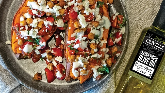 Image of Mediterranean Stuffed Sweet Potatoes