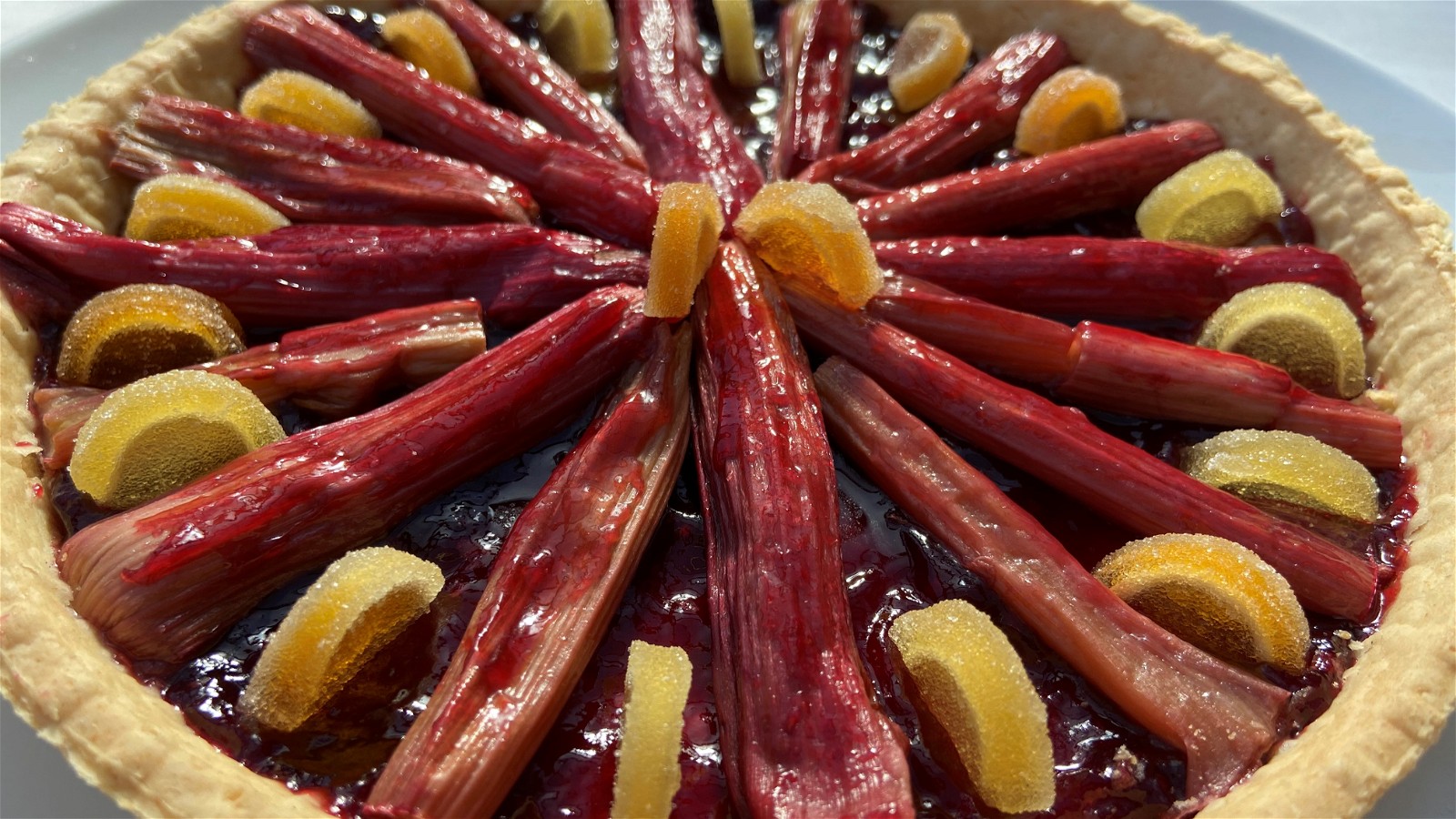 Image of Rhubarb & Raspberry Tart
