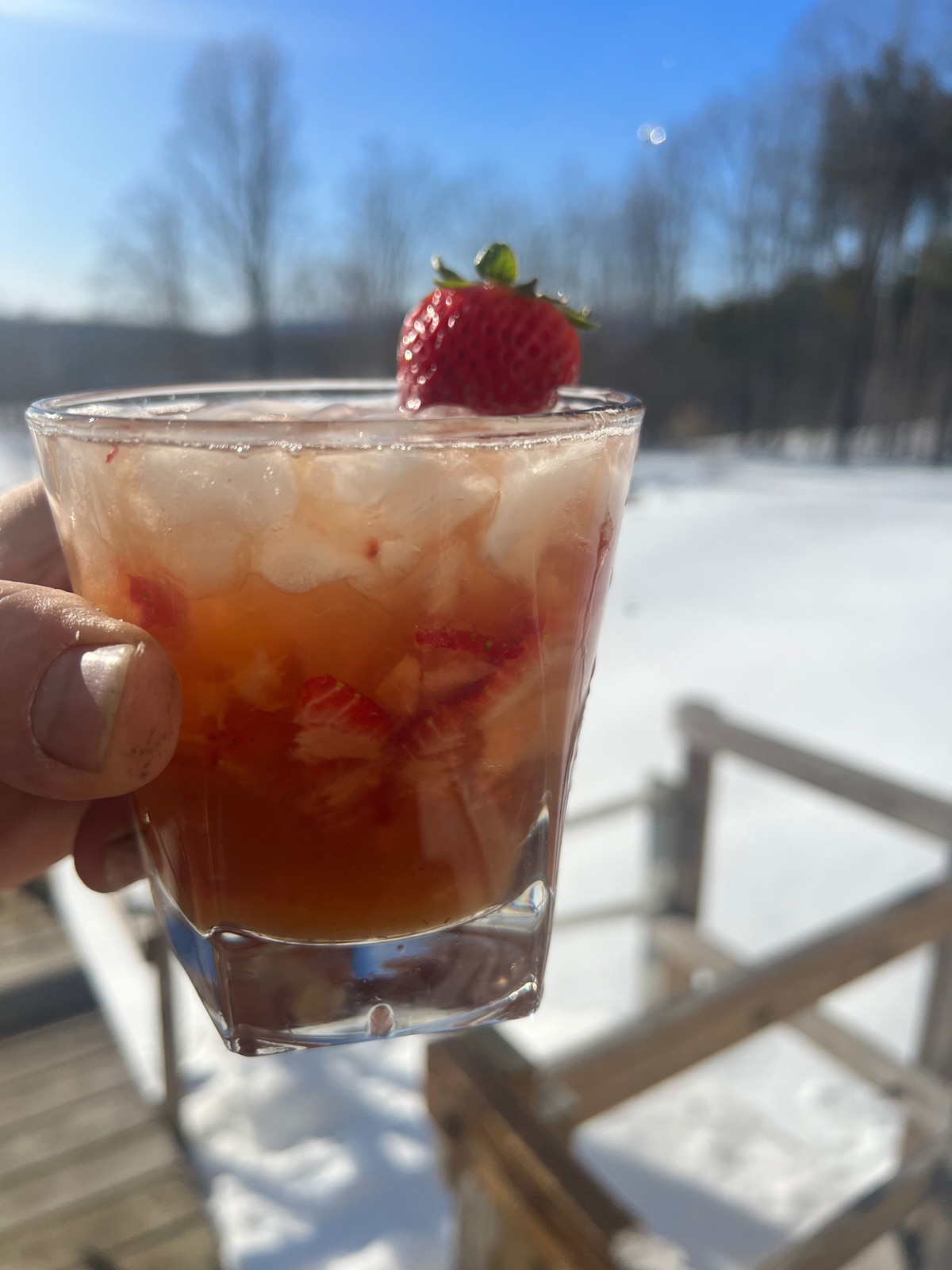 Strawberry Tequila Smash Cocktail