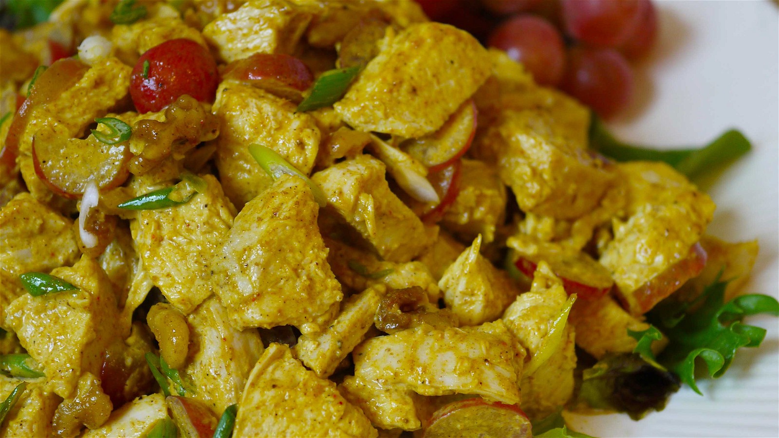 Image of Curry Chicken Salad with Grapes & Walnuts