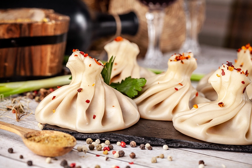 Khinkali | Georgian dumplings with meat