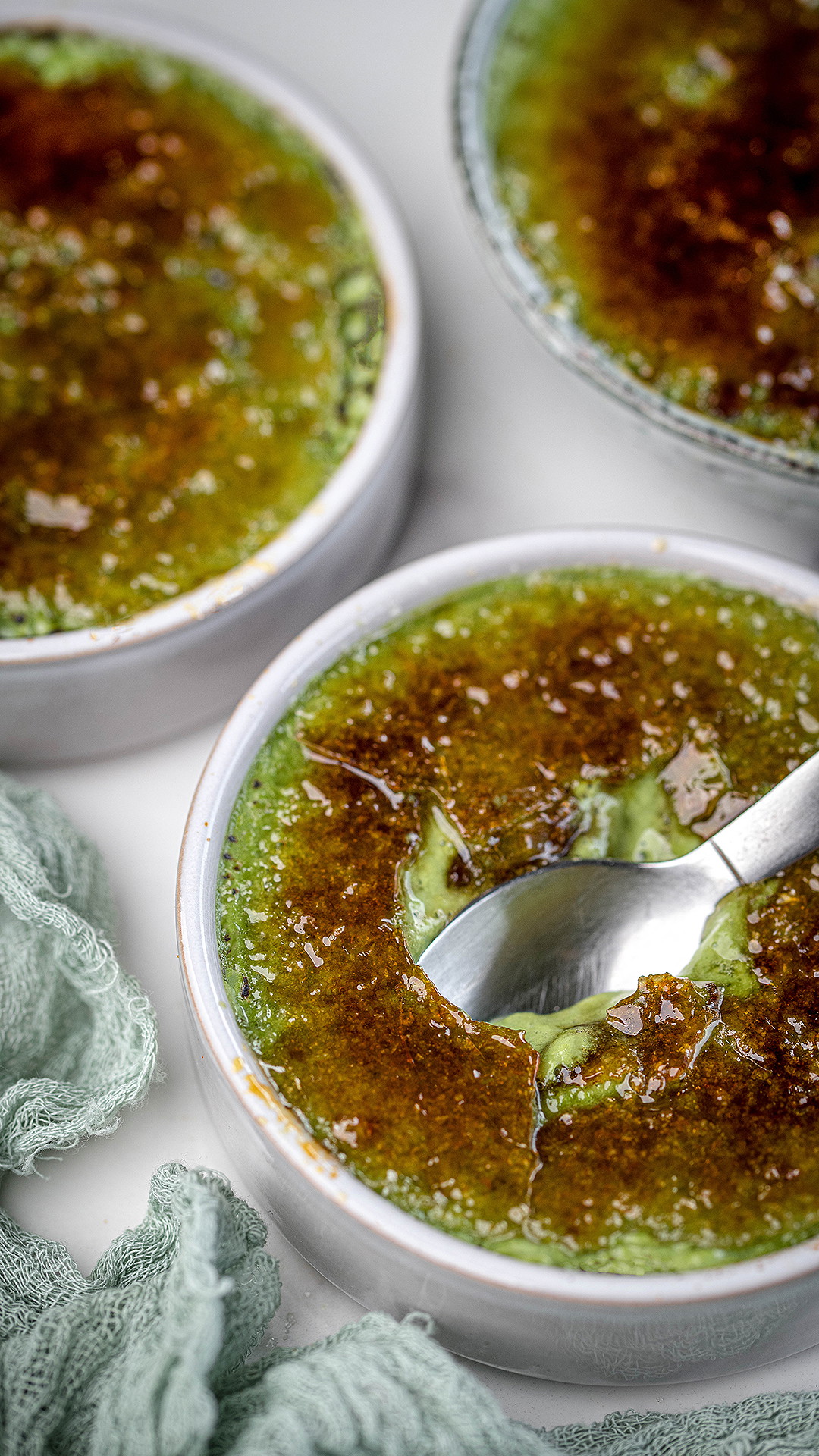 Crème brûlée au matcha