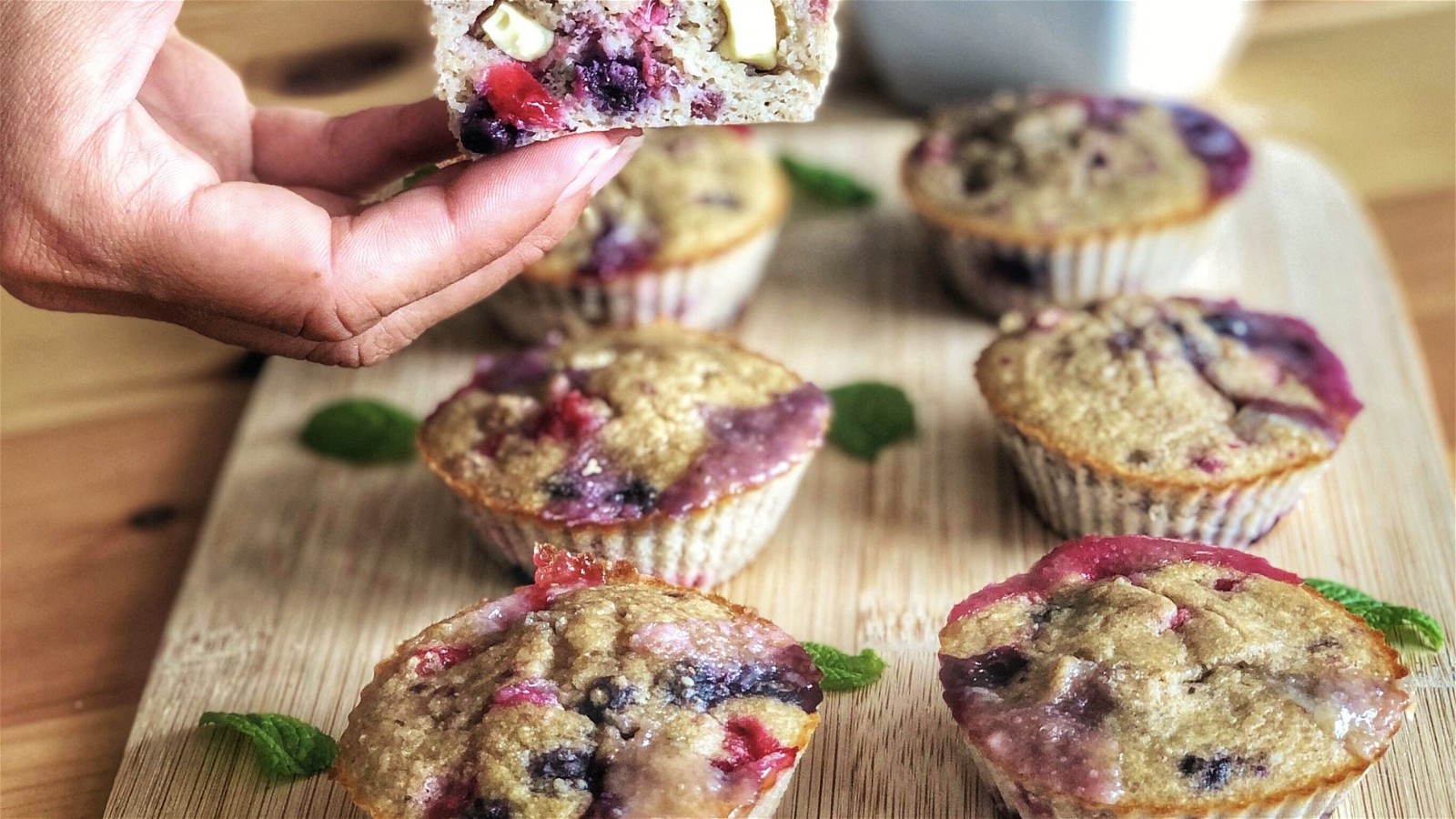Muffins fruits rouges chocolat blanc