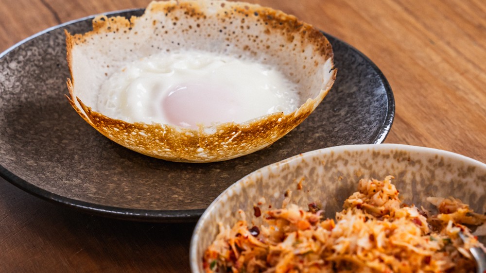 Image of Egg hoppers with coconut sambol